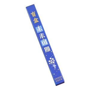 Blue Christmas stationery blind box with Future is Bright slogan and floral design