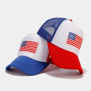 Trucker Hat US-Flagge Stickerei Atmungsaktives Mesh Verstellbarer Snapback Outdoor Baseball Cap Für Herren Und Damen