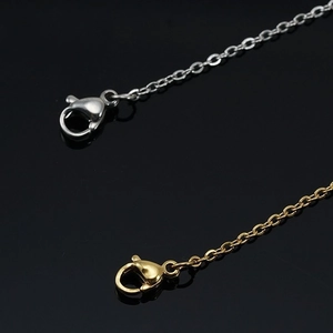 Versatile 18K gold and silver stainless steel O-link necklace chains with lobster clasps