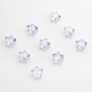 Dettaglio di ciondoli a stella in cristallo satinato viola 10mm per accessori gioielli DIY