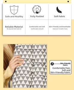 Detail of grey geometric cushion showing soft breathable fabric and plush filling