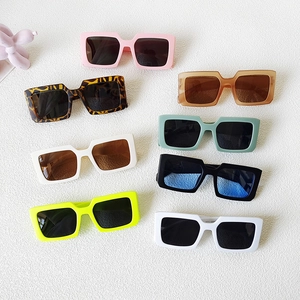 Kids Sunglasses Square Retro UV400 Protection Resin Frame Outdoor Fashionable Eyewear For Boys And Girls