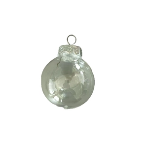 6cm clear plastic decorative light bulb ball with snowflake silver cap for DIY crafts