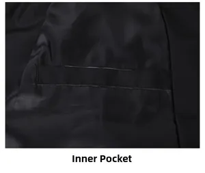 Detail view of the black inner lining and functional pocket of the hooded jacket