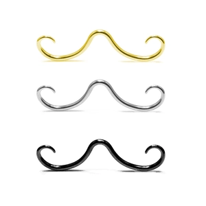 316L Stainless Steel Mustache Septum Ring Body Piercing Jewelry Unique Creative Moustache Septum Piercing Nose Ring For Unisex Party Jewelry