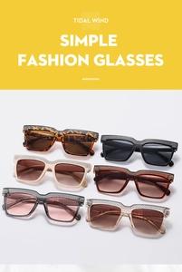 Detail shot of oversized square sunglasses with sparkling rhinestones in six colors
