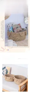 Detailed texture of hand-woven rattan basket with decorative wavy petal edges for home storage