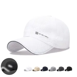 Quick Dry Baseball Cap Breathable Mesh Lightweight Sun Protection Reflective Outdoor Sporty Casual For Men Women