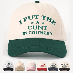 Retro Contrast Color Baseball Cap Polyester Adjustable Sun Hat With Letter And Star Embroidery Unisex Outdoor Headwear