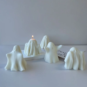 Ghost Shaped Silicone Candle Mold Halloween DIY Aromatherapy Wax Resin Plaster Casting Tool Decorative