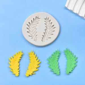 Two-leaf leaf silicone mold for DIY soap fondant wax making and cake baking