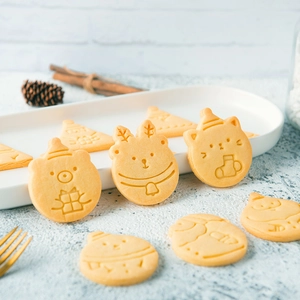 Cute Japanese style cartoon animal and Christmas cookie molds for creative baking
