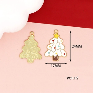 Detail of Christmas tree pendant with 24mm height and 17mm width for DIY jewelry crafts