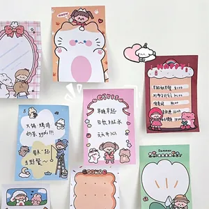 Cute Korean bear cartoon sticky notes in macaron colors for student scrapbooking