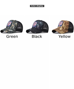 Tre colori di cappelli trucker retrò con ricamo GASOLINE e retro in rete traspirante