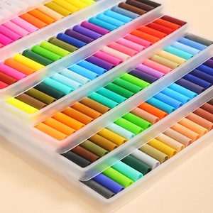 Vue détaillée de marqueurs aquarelle colorés rangés dans un étui de rangement à niveaux