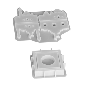 Castle house silicone candle holder mold for DIY resin and plaster architecture crafts
