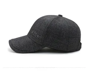 Detailed side view of dark grey casual cap featuring a 3D embossed RZG logo text