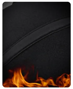 Detailed macro view of the thick fleece lining with heat-retaining thermal material