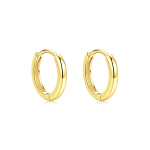 Minimalist Round Hoop Earrings 925 Sterling Silver Geometric High Polish Simple Vintage Huggie Jewelry For Men Women