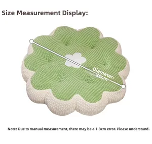 Size guide for the flower seat cushion with 40cm diameter and measurement annotation