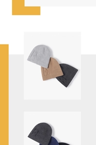 Close-up of winter beanie hats showing geometric jacquard knitting and ribbed textures