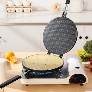 Egg Roll Maker Non Stick Waffle Cone Maker Aluminum Alloy Double Sided Baking Mold For Gas Stove Manual Crepe Pan