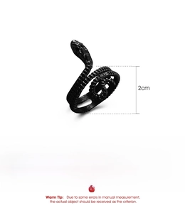 Detailed view of matte black copper snake ring showing scale texture and 3.31g weight