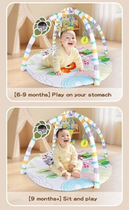 Manta de juegos para bebé con arco de actividades para gatear y jugar sentado