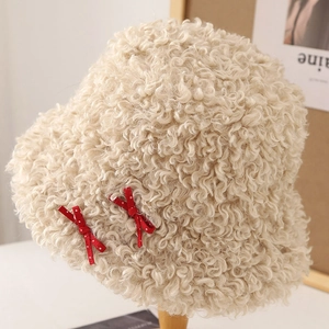 Chapeau Seau En Peluche Teddy Pour Femmes Chaud Hiver Faux Agneau Avec Décoration De Nœud À Pois Doux Élégant Extérieur