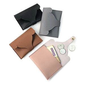 Porte-cartes minimalistes en cuir PU en forme d'éléphant, noir, gris, marron et rose