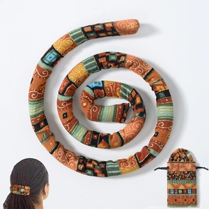Bendable Hair Tie Ethnic Style Wire Hair Rope Spiral Lock Dreadlocks Accessory For Women Handmade Ponytail Holder