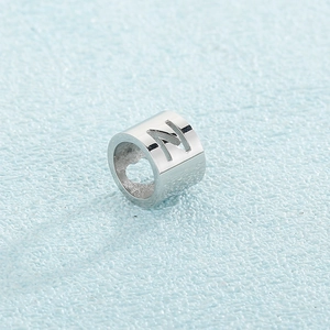 Silver stainless steel hollow letter N pendant for hip-hop jewelry making and accessories