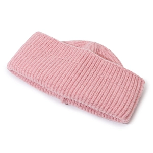 Bonnet en maille rose pour l'automne et l'hiver en laine douce et chaude