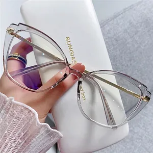 Cat Eye Anti Blue Light Blocking Optical Glasses Frame Retro Butterfly Shape TR And Metal Legs For Women Vintage Fashion