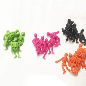 Colorful TPR soft rubber skeleton bone toys for Halloween creative novelty gift sets