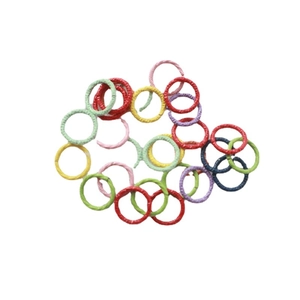 Colorful embossed jump rings in mixed colors for DIY jewelry making and keychains