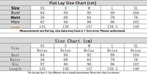 Detailed size chart for the elegant slim fit backless slit dress with measurements in cm