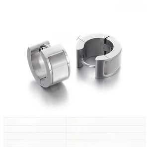 Détails des boucles d'oreilles 13mm en acier avec nacre et spécifications de taille