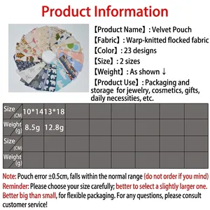 Floral cotton drawstring sachets for jewelry and gifts, versatile storage pouch bags