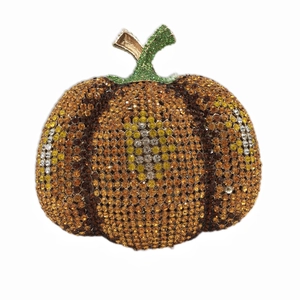 Pochette Da Sera A Forma Di Zucca Metallo Con Strass Cristallo Borsa A Mano Per Matrimonio Festa Vintage Lusso