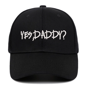 Baseball Cap Cotton Embroidery YES DADDY Lettering Curved Brim Adjustable Sun Hat Casual Unisex Headwear