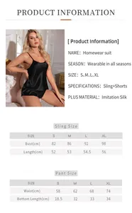 Größentabelle für Damen Seidensatin Camisole und Shorts Schlafanzug Set mit Maßen in Zentimeter