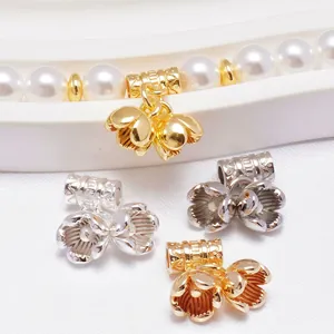 Lily Of The Valley Flower Pendants Copper Gold Plated DIY Jewelry Making Accessories Bracelet Necklace Findings Retro Elegant