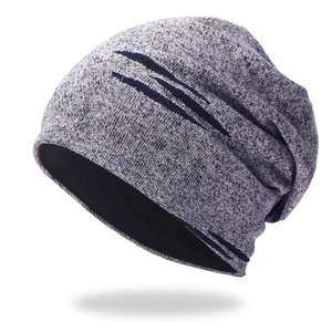 Women Korean Style Slouchy Beanie Hat Knitted Acrylic Warm Winter Cap Scratch Pattern Outdoor Sports Headwear