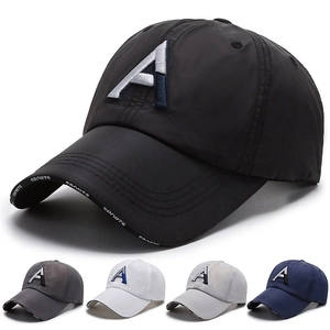 Unisex Baseball Cap Embroidered Letter A Sports Print Sun Protection Breathable Outdoor Hat Adjustable Polyester Fabric