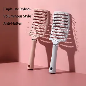 Professional Hair Brush Scalp Massage Vent Brush Round Brush Air Cushion Brush Plastic Nylon Bristles Hollow Volumizing