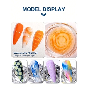 Watercolor nail gel kit for gradient blush effects and professional DIY marble art
