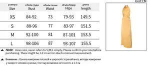 Guide des tailles montrant le buste et la taille pour cette robe longue dos nu en satin
