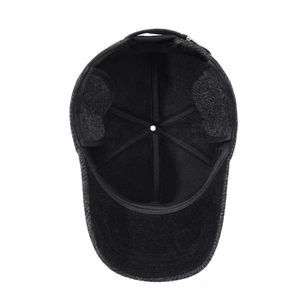 Casquette baseball d'hiver pour hommes avec protège-oreilles et doublure polaire chaude